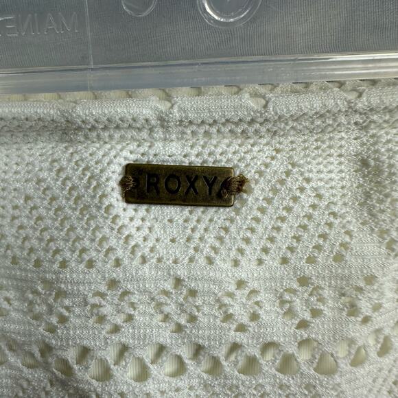 Roxy Drop Diamond Knotted 70s Shape Bikini Bottom Women’s Large Cream - Picture 6 of 7